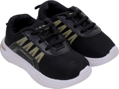 Keneye Boys Lace Running Shoes(Black, 4.5-5.5)