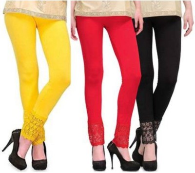 sr enterprises Ankle Length  Ethnic Wear Legging(Yellow, Black, Red, Solid)