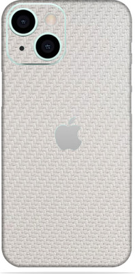 OggyBaba APPLE iPhone 13 Mini, Phone Back side Protector and Camera Protector Mobile Skin(Milky White Carbon Fibre Skin Matte Finish)