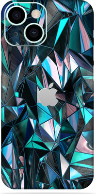 OggyBaba APPLE iPhone 13 Mini, Phone Back side Protector and Camera Protector Mobile Skin(Royal Blue Polygon Skin Matte Finish Skin)