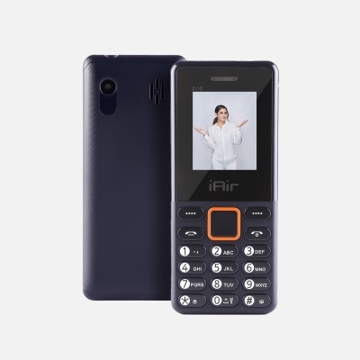 IAIR D10 Mini Dual Sim Keypad Phone | 1800 mAH Battery & Big 1.7 Inch Display(Navy Blue)