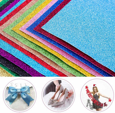 DSR Glitter Foam Sheet Sparkles 2 mm Thick 10 Different Color, for Art & Craft Unruled A4 100 gsm Coloured Paper(Set of 1, Multicolor)
