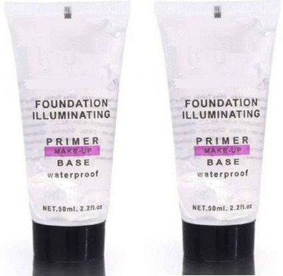 J & F Illuminating Foundation Base Tube Primer Pack of 2 Primer  - 100 ml(Transparent)