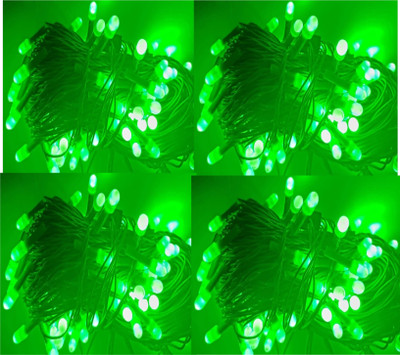 Business Squad 168 LEDs 13 m Green Steady String Rice Lights(Pack of 4)