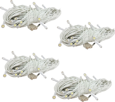 Local Charm 112 LEDs 13 m White Steady String Rice Lights(Pack of 4)
