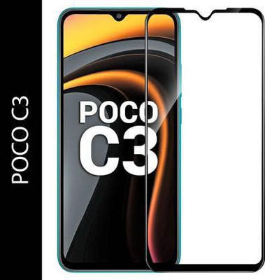 kentop Edge To Edge Tempered Glass for XIAOMI POCO C3(Pack of 1)