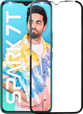 HUPSHY Edge To Edge Tempered Glass for Tecno Spark 7T(Pack of 1)