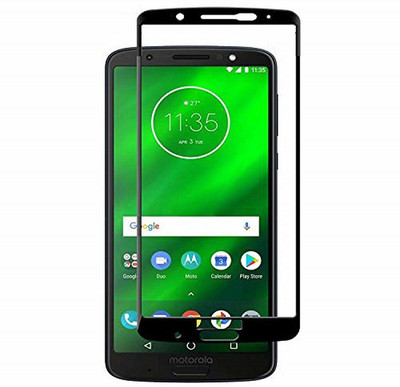 Obstinate Edge To Edge Tempered Glass for Motorola Moto G6 Plus, FULL GLUE, FULL COVERAGE(Pack of 1)