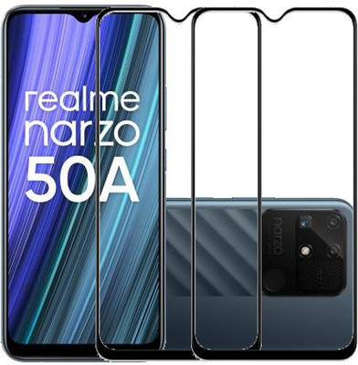 MaxR Edge To Edge Tempered Glass for Realme Narzo 50APack of 2104(Pack of 2)