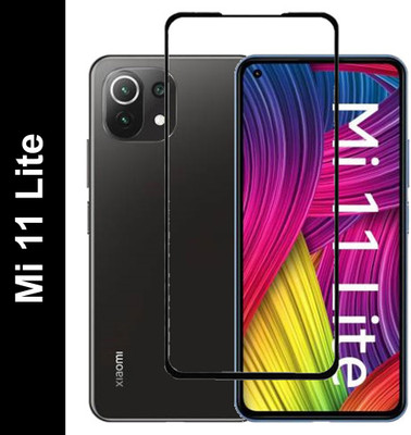 HOBBYTRONICS Edge To Edge Tempered Glass for Mi 11 Lite(Pack of 1)