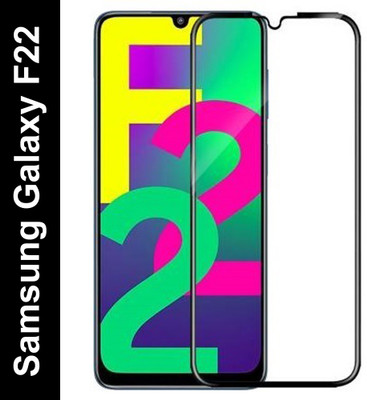 A-Allin1 Edge To Edge Tempered Glass for Samsung Galaxy F22, Premium Luxury 9H Plus Full Glue(Pack of 1)