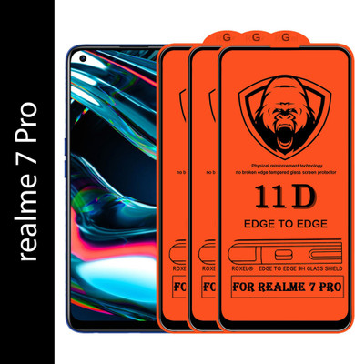 11D Edge To Edge Tempered Glass for Realme 7 Pro(Pack of 2)