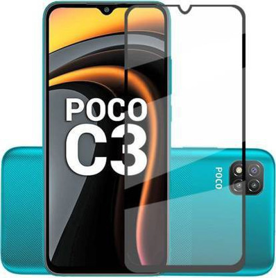 kentop Edge To Edge Tempered Glass for XIAOMI POCO C3(Pack of 1)