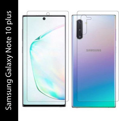 RUNEECH Front and Back Screen Guard for Samsung Galaxy Note 10 plus(Pack of 2)