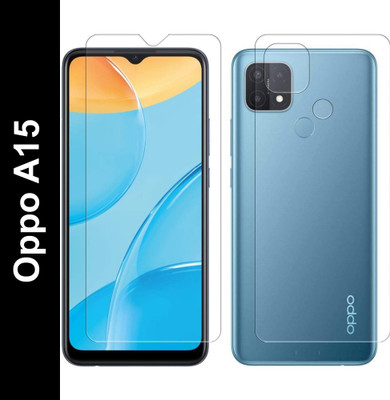 FIRST IMPRESSION Front and Back Tempered Glass for Oppo A15(Pack of 2)