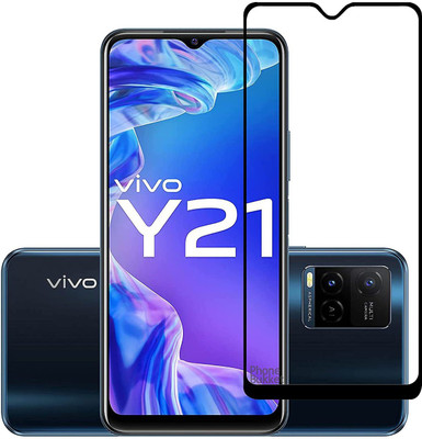 ANCHI Edge To Edge Tempered Glass for Easy Install Full Screen Coverage Tempered Glass Screen Guard Protector 11D for VIVO Y21(Pack of 1)