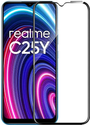 O2MG Edge To Edge Tempered Glass for realme C25Y(Pack of 1)