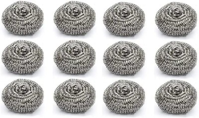 Stainless steel scrubber Maximo Brite Stainless Steel Scrub(Regular, Pack of 12)