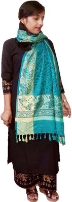 Kashmiri queen Wool Printed Women Shawl(Green)