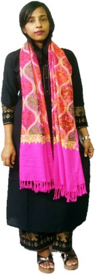 BE SWADESHI Cashmere, Pashmina, Wool Embroidered Women, Men Shawl(Pink)