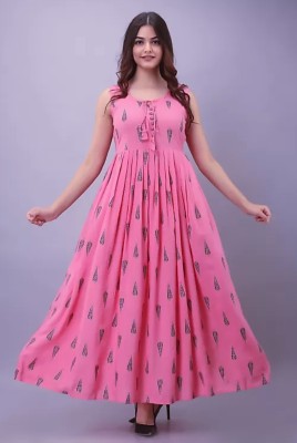 Fabtrend Flared/A-line Gown(Pink)