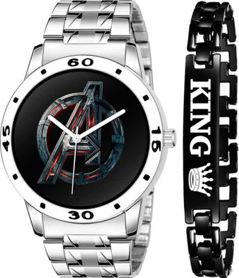 Varnienter Black Avenger Steel Analog Watch  - For Men