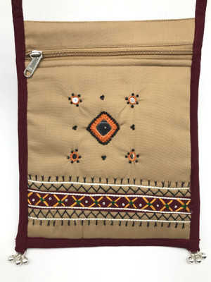 SriShopify Handicrafts Beige Sling Bag small crossbody bag cell phone purse wallet Cotton Handmade Eco Friendly Cream|7x4x1 inch Hanging Small BELLS Mirror Beads and Thread work| SriShopify Handicrafts Beige Sling Bag small crossbody bag cell phone purse wallet Cotton Handmade Eco Friendly Cream|7x4x1 inch Hanging Small BELLS Mirror Beads and Thread work|