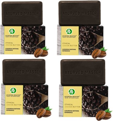 AYURVED MASTER ACTIVIST Cocoa Butter Handmade organic Luxury Soap,125 GM(PACK OF 4)(4 x 31.25 g)