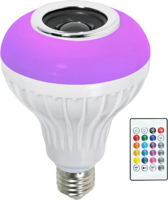 Musify Trending LED Light Bulb, Smart 14 W E27 LED Bluetooth 4.0 Speaker Music Bulb With Remote Controller For Home, Bedroom, Living Room, Party Decoration Wireless Speaker Smart Speaker 14 W Bluetooth Speaker(White, Stereo Channel)