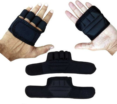 DRANGE Weight-Lifting Workout Crossfit Fitness Gloves Gym & Fitness Gloves(Black)