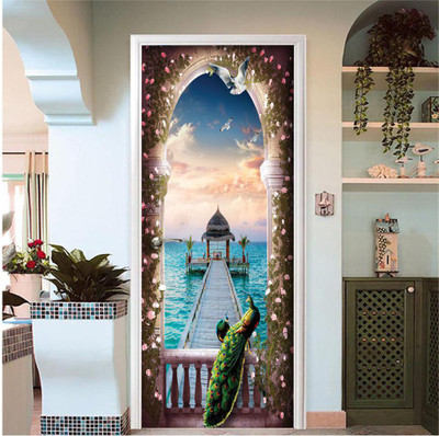 BPDESIGNSOLUTION 76.2 cm Door Sticker Wallpaper Self Adhesive Sticker(Pack of 1)