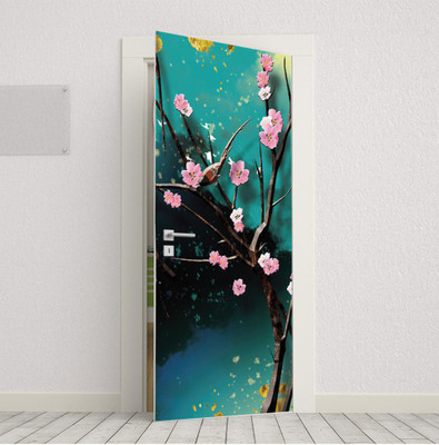 BPDESIGNSOLUTION 76.2 cm Door Sticker Wallpaper Self Adhesive Sticker(Pack of 1)