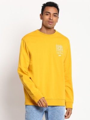 LEE Full Sleeve Solid Men Sweatshirt