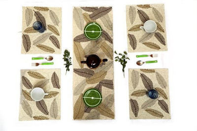 Purina's Rectangular Pack of 5 Table Placemat(White, Polyester)