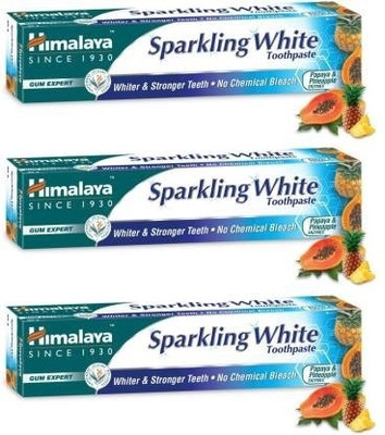 HIMALAYA Sparkling White Toothpaste (pack of 3) (3*80gm) Toothpaste(80 g, Pack of 3)