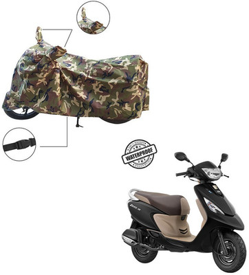 Home Ark Waterproof Two Wheeler Cover for TVS(Scooty Zest 110, Multicolor)