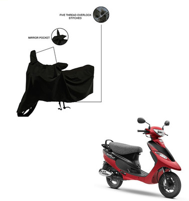 Trader's Stop Two Wheeler Cover for TVS(Scooty Pep+, Black)