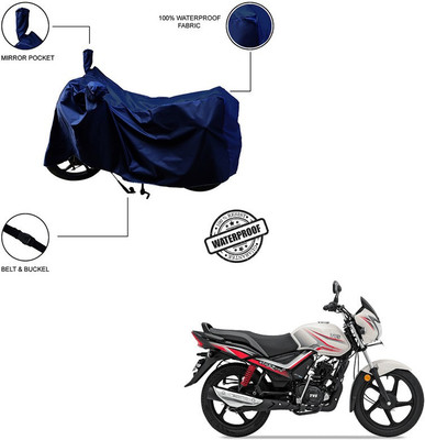 Trader's Stop Two Wheeler Cover for TVS(Star City Plus, Blue)