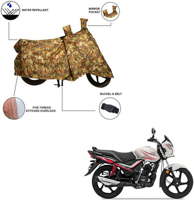 Trader's Stop Two Wheeler Cover for TVS(Star City Plus, Multicolor)