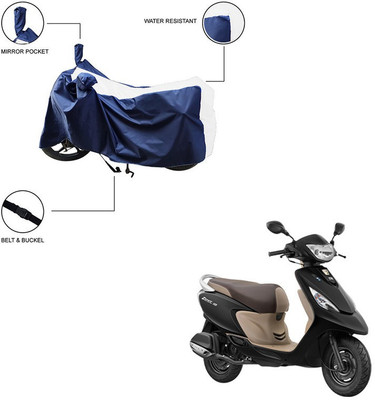 Trader's Stop Waterproof Two Wheeler Cover for TVS(Scooty Zest 110, White)