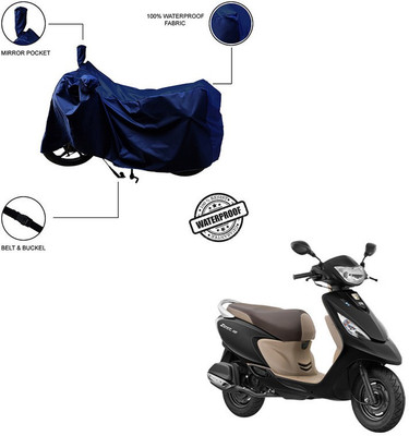 Home Ark Waterproof Two Wheeler Cover for TVS(Scooty Zest 110, Blue)