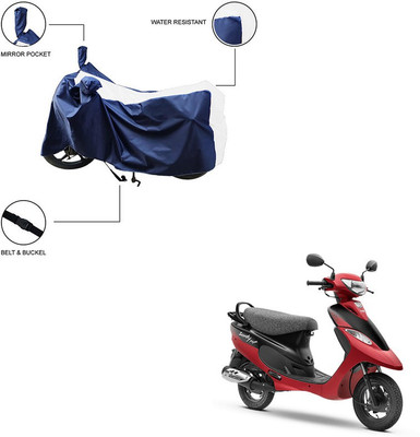 Trader's Stop Waterproof Two Wheeler Cover for TVS(Scooty Pep+, White)