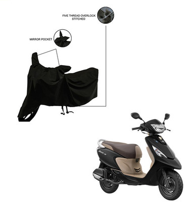 Home Ark Two Wheeler Cover for TVS(Scooty Zest 110, Black)