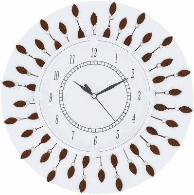 DWC Analog 30 cm X 30 cm Wall Clock(Brown, With Glass, Standard)