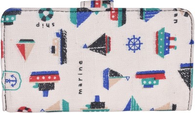 Style Bite Women Casual White Fabric Wallet(12 Card Slots, Pack of 2)