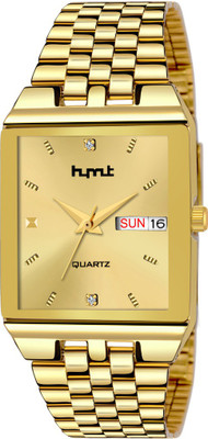 HYMT HMTY-7016 ORIGINAL GOLD PLATED DAY & DATE FUNCTIONING WATCH FOR BOYS Analog Watch - For Men