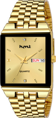 HYMT HMTY-7026 ORIGINAL GOLD PLATED DAY & DATE FUNCTIONING WATCH FOR BOYS Analog Watch - For Men