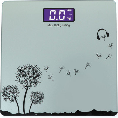 NISCOMED Automatic Personal Digital Weight Machine,Scale With Large LCD Display Weighing Scale(Silver-Music)