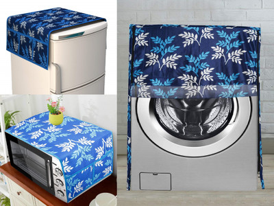 Groki Front Loading Washing Machine  Cover(Width: 58 cm, Blue)