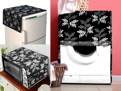 Groki Front Loading Washing Machine  Cover(Width: 58 cm, Black)